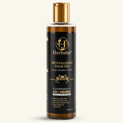 Herbatur revitalizing Hair oil 200ML with free Oil Applicator